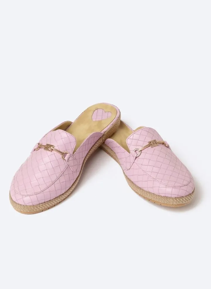Slipper Circled Accessories Leather Flat