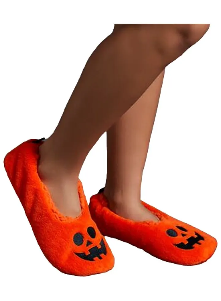 Jack-o-Lantern House Slippers