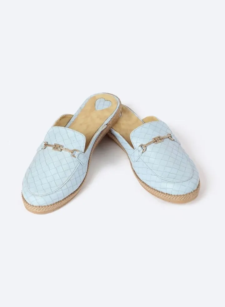 Slipper Circled Crocodile Accessories Leather Flat