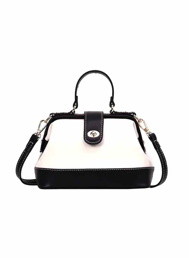 Stylish Light Weight Satchel White/Black