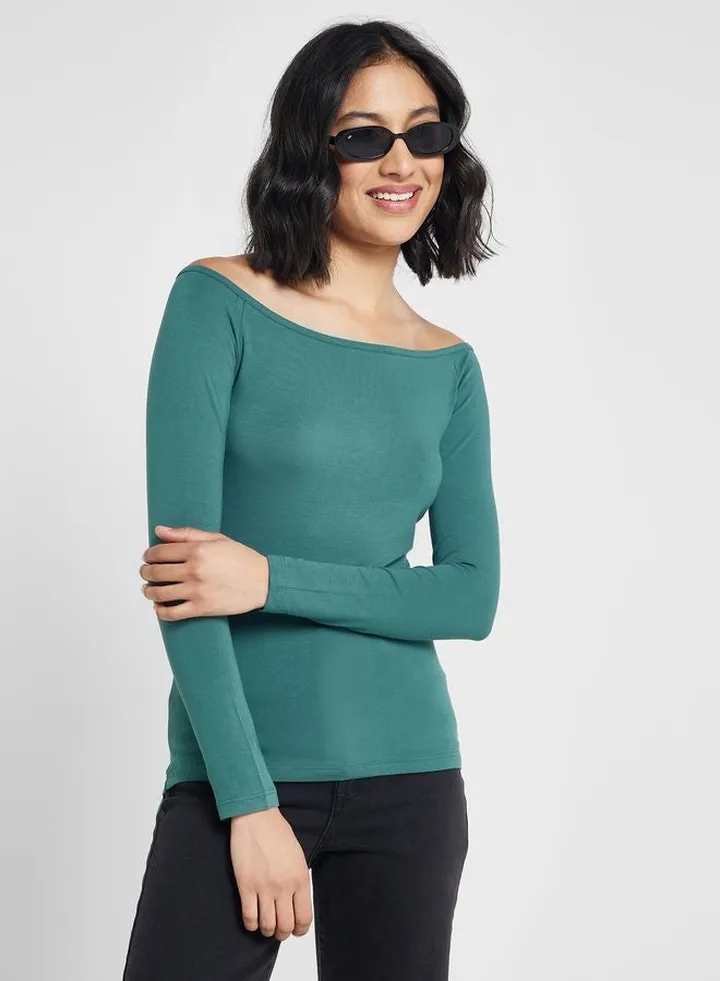Off Shoulder Long Sleeve Top