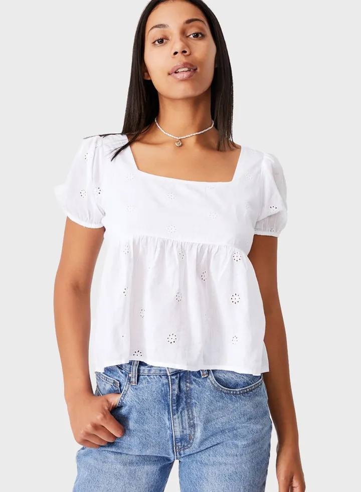 Maddie Tie Back Babydoll Top
