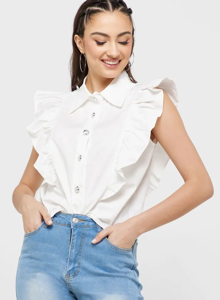 Ruffle Sleeve Shirt