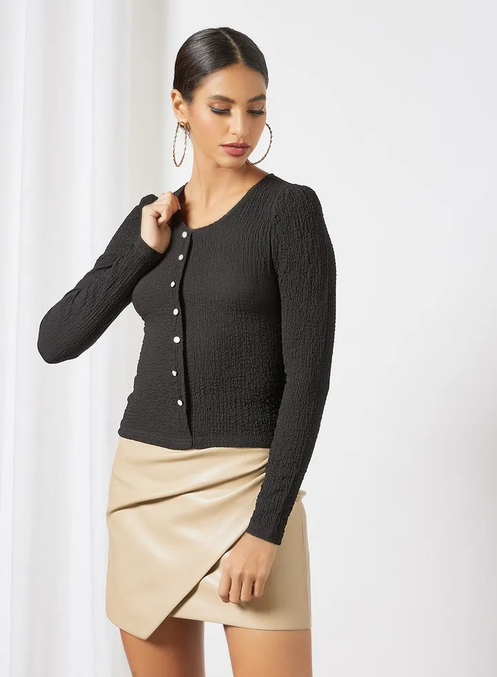 Long Sleeve Top Black