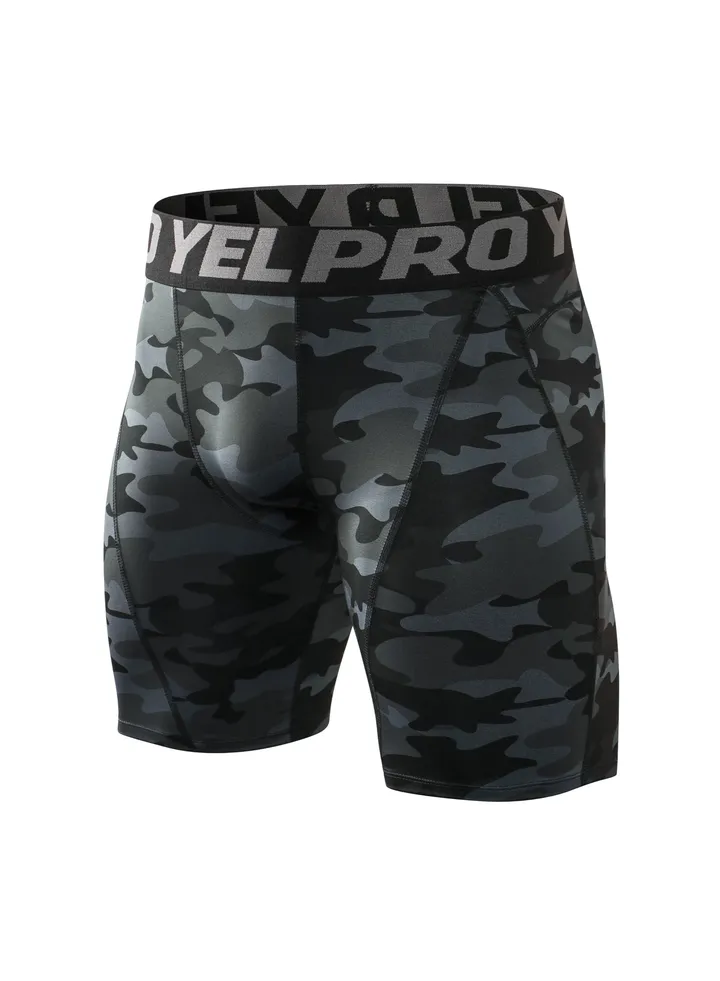 Men Quick Dry Breathable Elastic Shorts Black