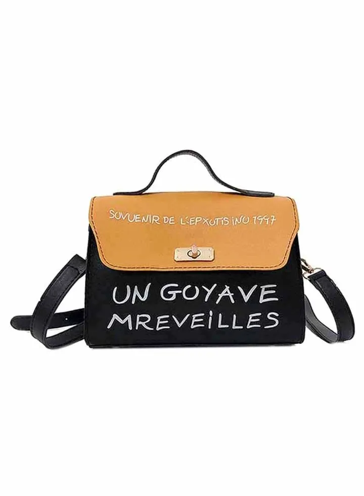 Elegant Stylish Satchel Black/Brown