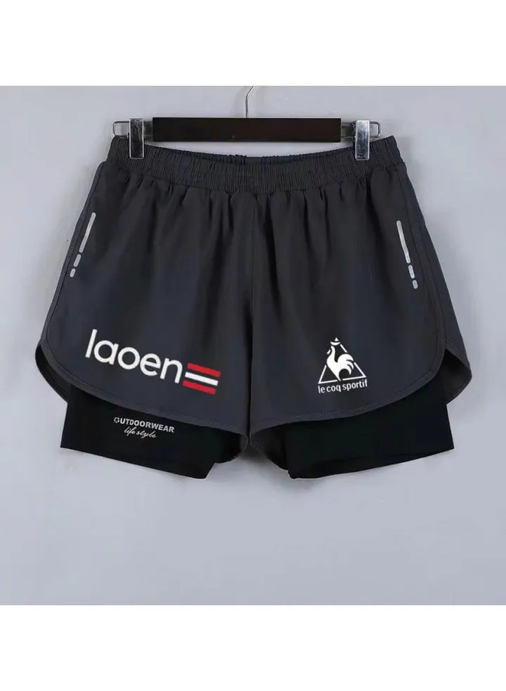 Men's Double-Layer Quick-Drying And Breathable Sports Shorts