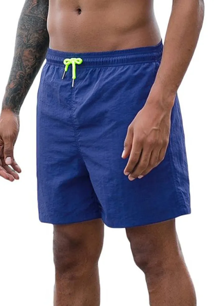 Solid Pocket Detailed Shorts Royal Blue