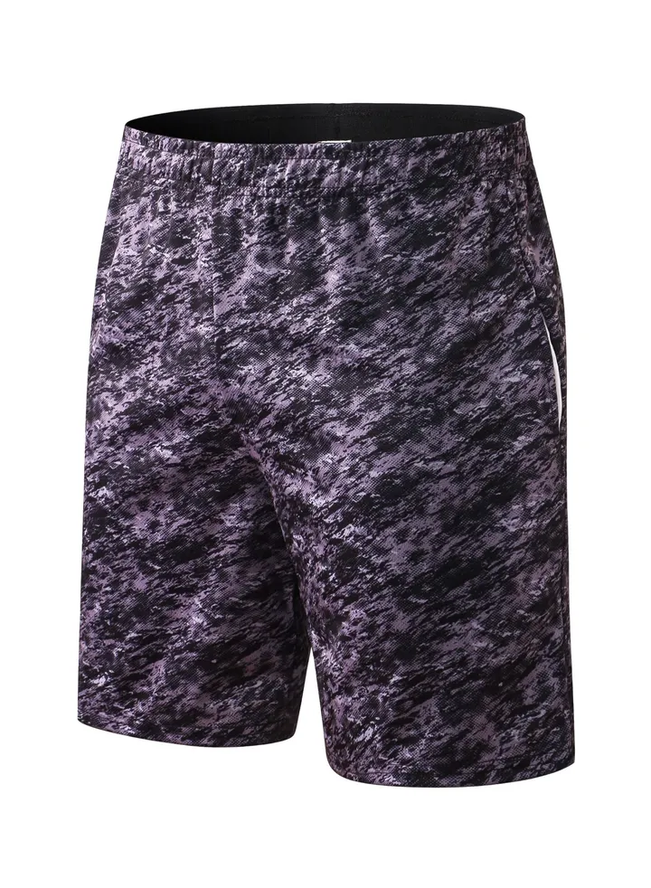 Men Quick Dry Breathable Elastic Shorts Black