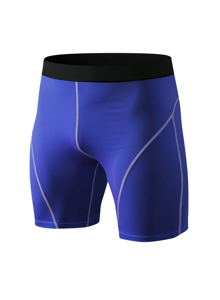 Men Quick Dry Breathable Elastic Shorts Blue