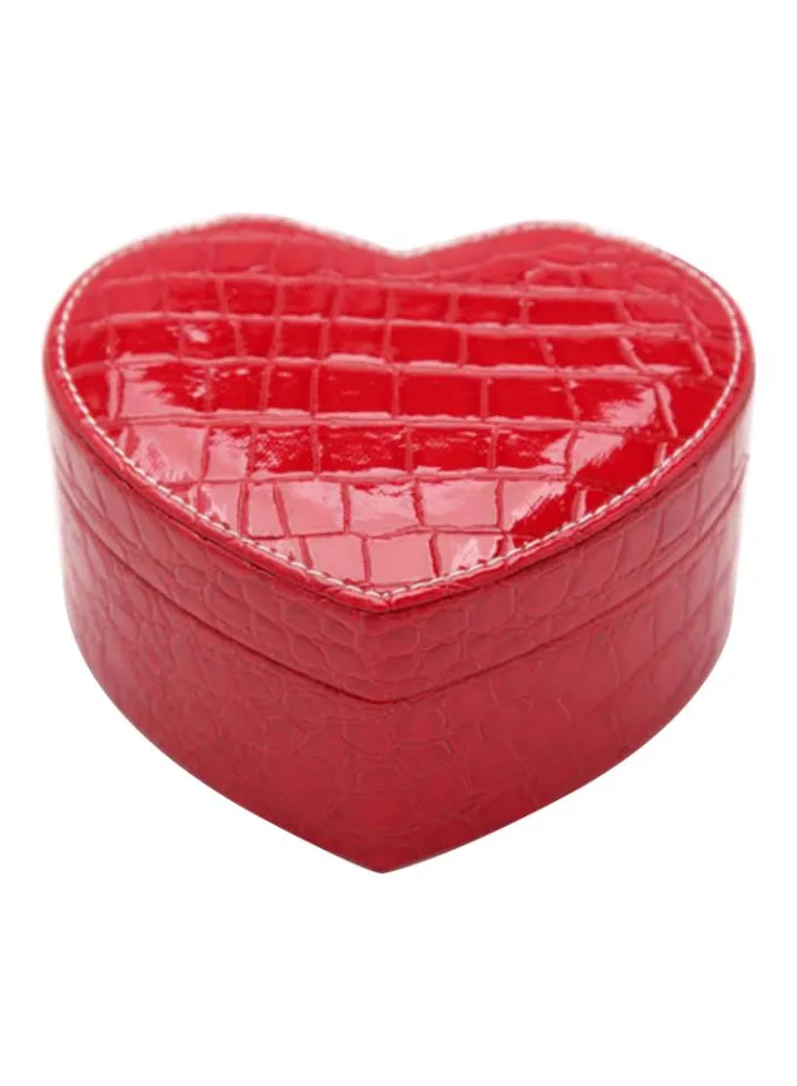 Heart Shaped Leather Jewelry Box