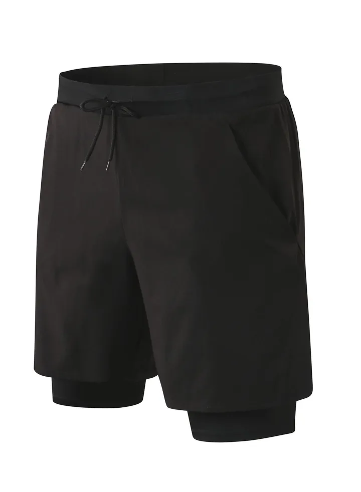 Men Quick Dry Breathable Elastic Shorts Black
