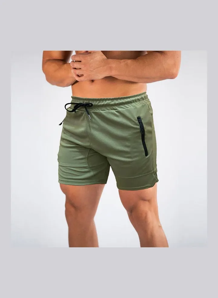Quick Drying Workout Running Shorts Green