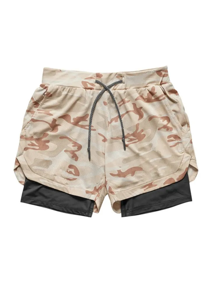Sport Performance Fitness Shorts Khaki