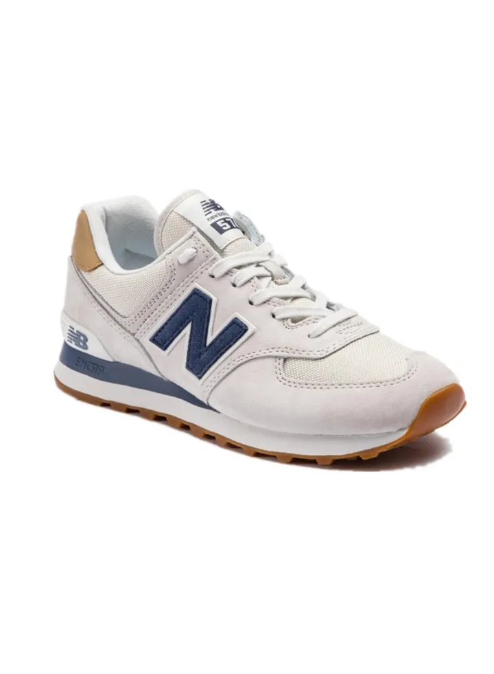 574 Low Top Sneakers White/Blue/Brown