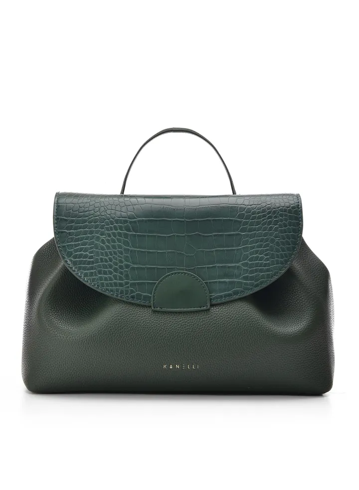 Kanelli leather hand bag for women, Blue
