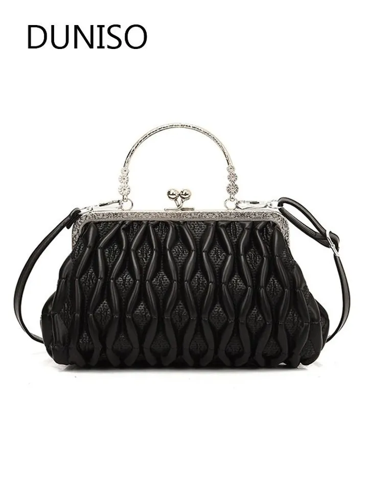 Women Evening Clutch Envelope Handbag Party Bag Purse for Wedding Formal Cocktail Party Black