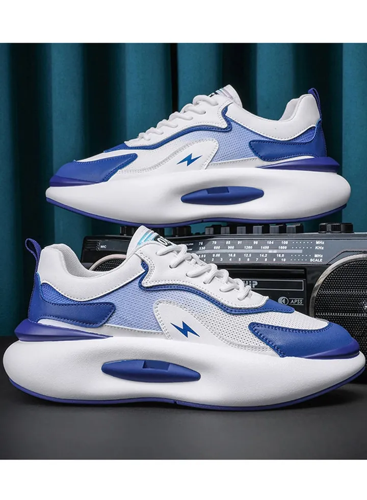 Men's Color Block Fashion Sneakers Walking Casual Athletic Shoes Chunky Platform Sneakers