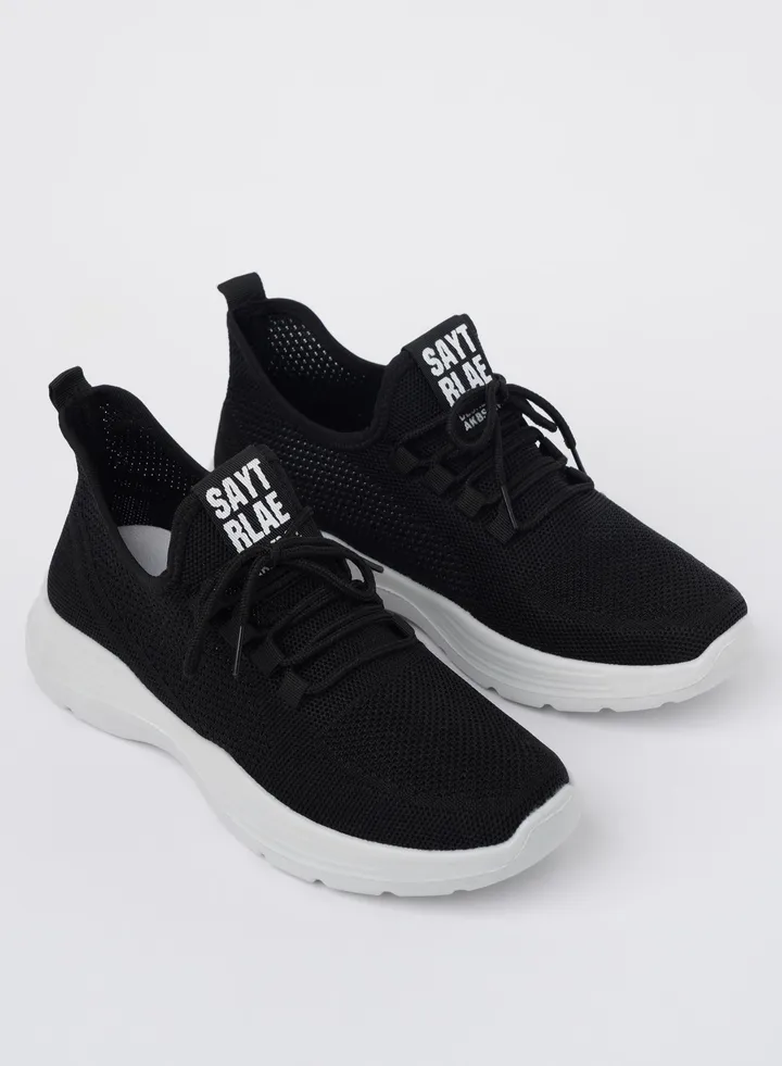 Cobblerz Men's Lace-up Low Top Sneakers BLACK