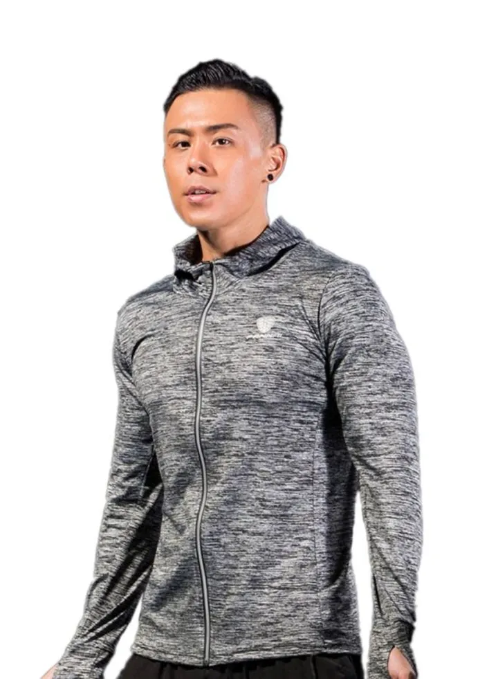 Hooded Neck Long Sleeve Pullover Grey