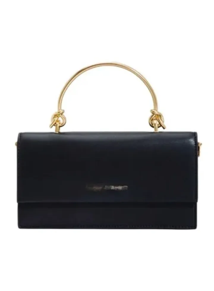 Cover Design Metal Handle Elegant Clutch