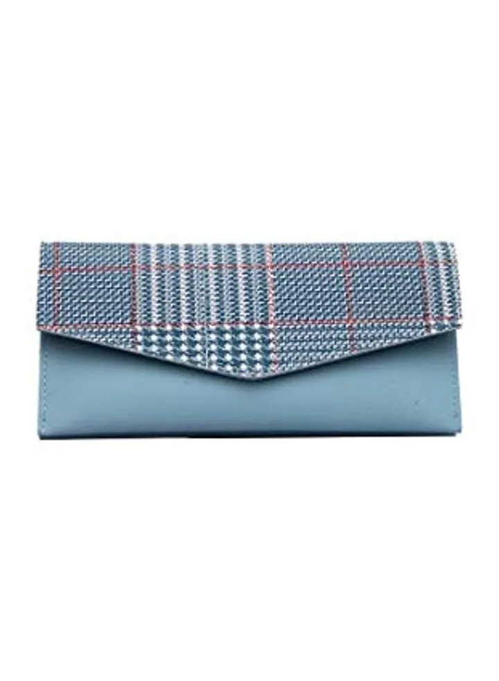 Vintage Leather Clutch Blue