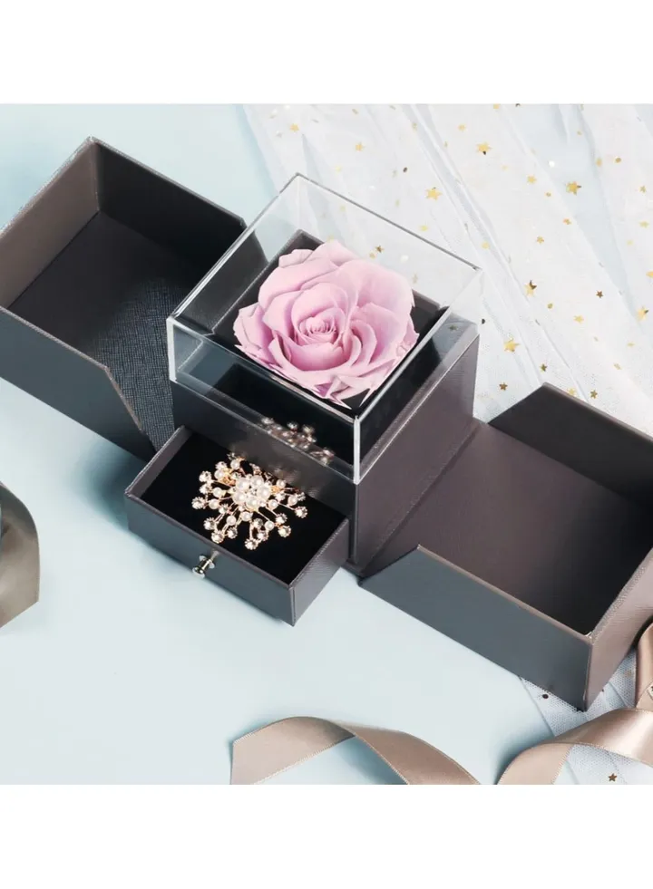 Eternal Rose Gift Box, Handmade Fresh Preserved for Her on Birthday, Mother's Day