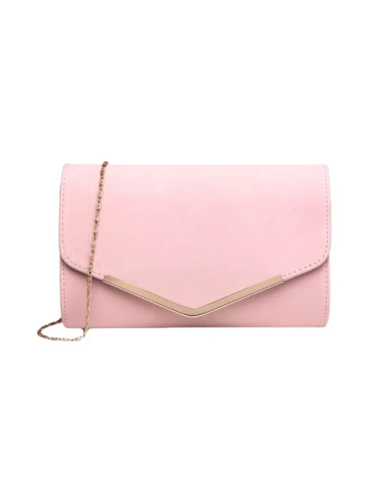 Leather Crossbody Bag Pink