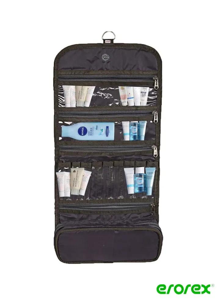 Hanging Jewellery Organizer with Multi Pockets Black