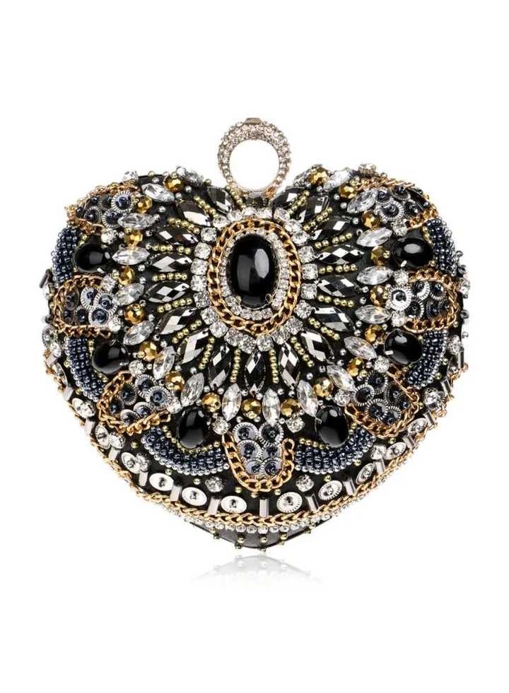 Fashion Banquet Bag Black/Gold/Silver