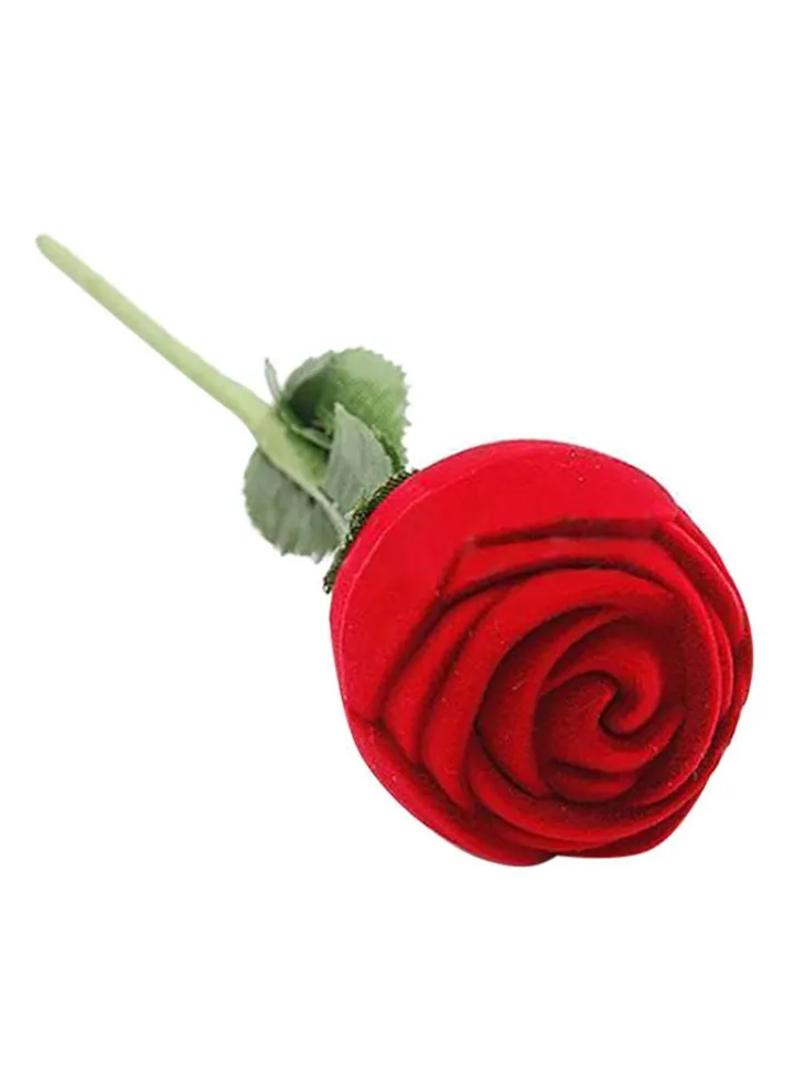 Romantic Rose Engagement Wedding Ring Jewelry Box