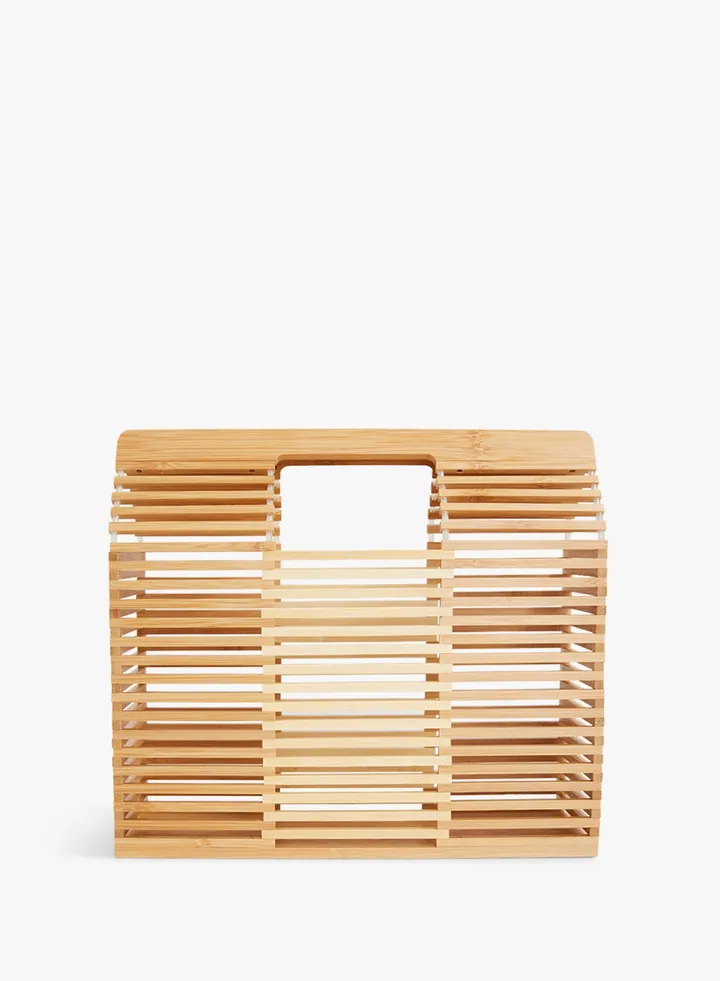 Square Bamboo Bag Brown