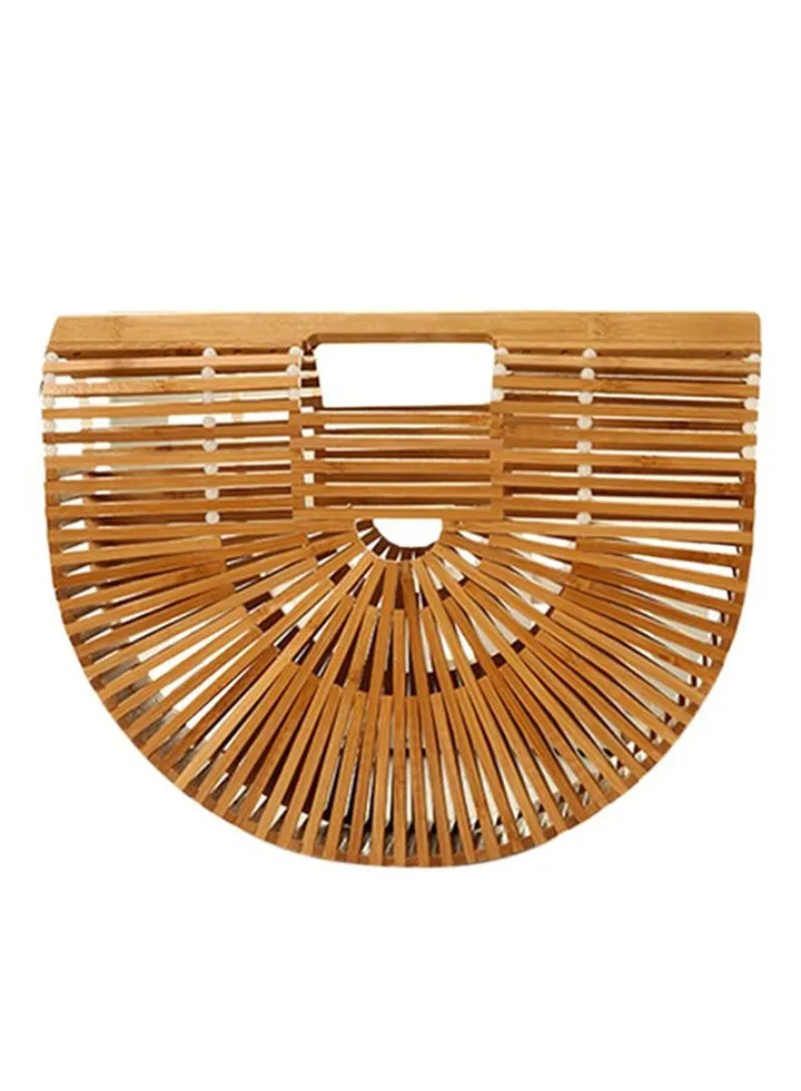 Handmade Bamboo Clutch Khaki
