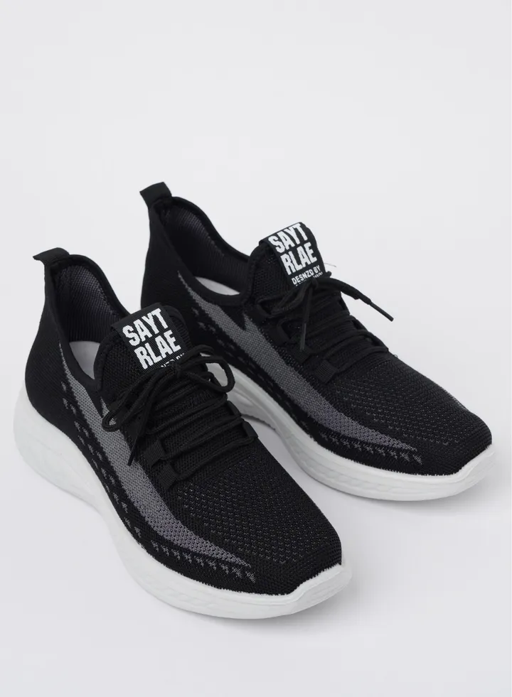 Cobblerz Men's Lace-up Low Top Sneakers BLACK