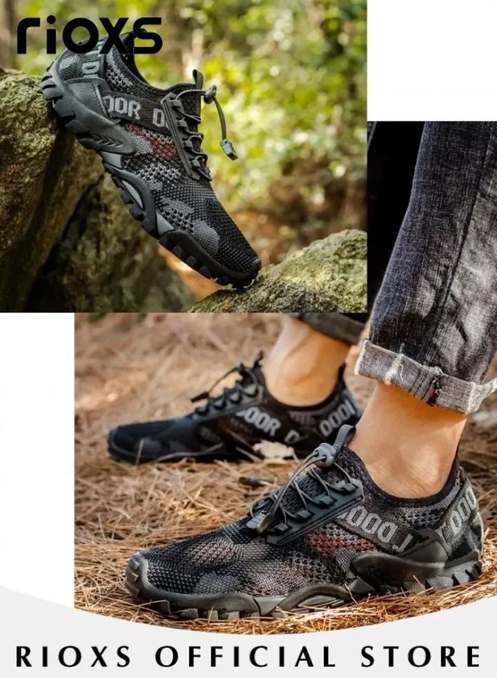 Men's Athletic Casual Hiking Shoes Lightweight Outdoor Running Shoes Mesh Breathable Fashion Sneakers