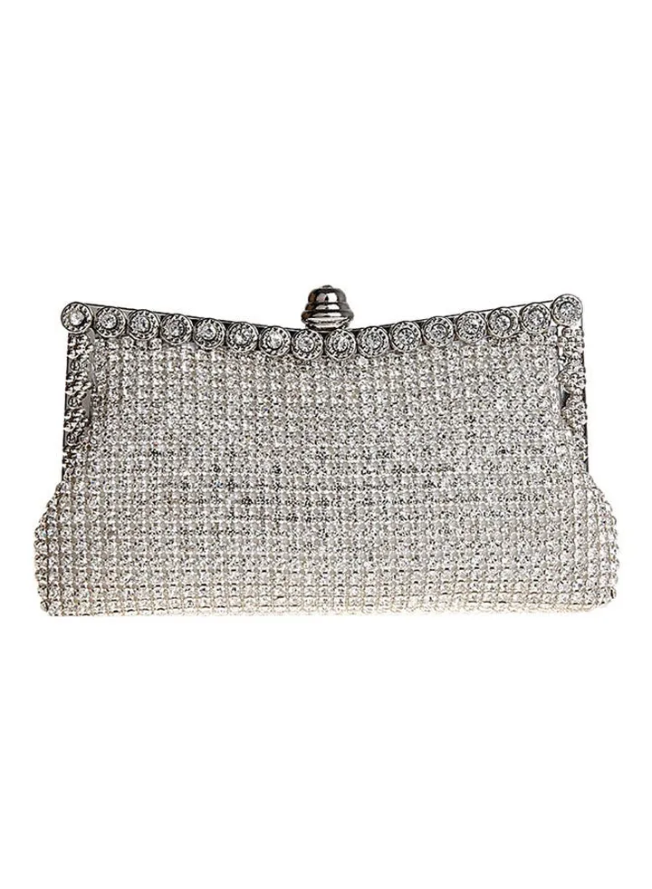 Sequin Clutch Silver