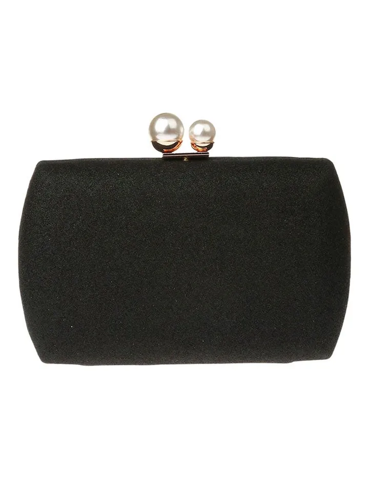 Elegant Glitter Clutch Black
