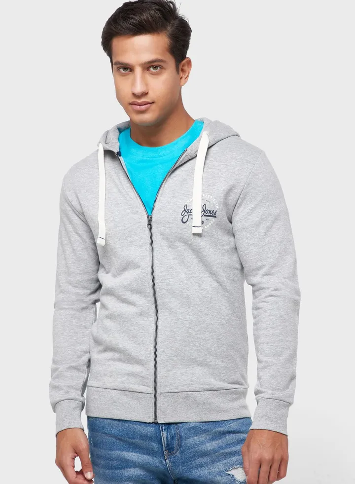 Logo Zip Hoodie