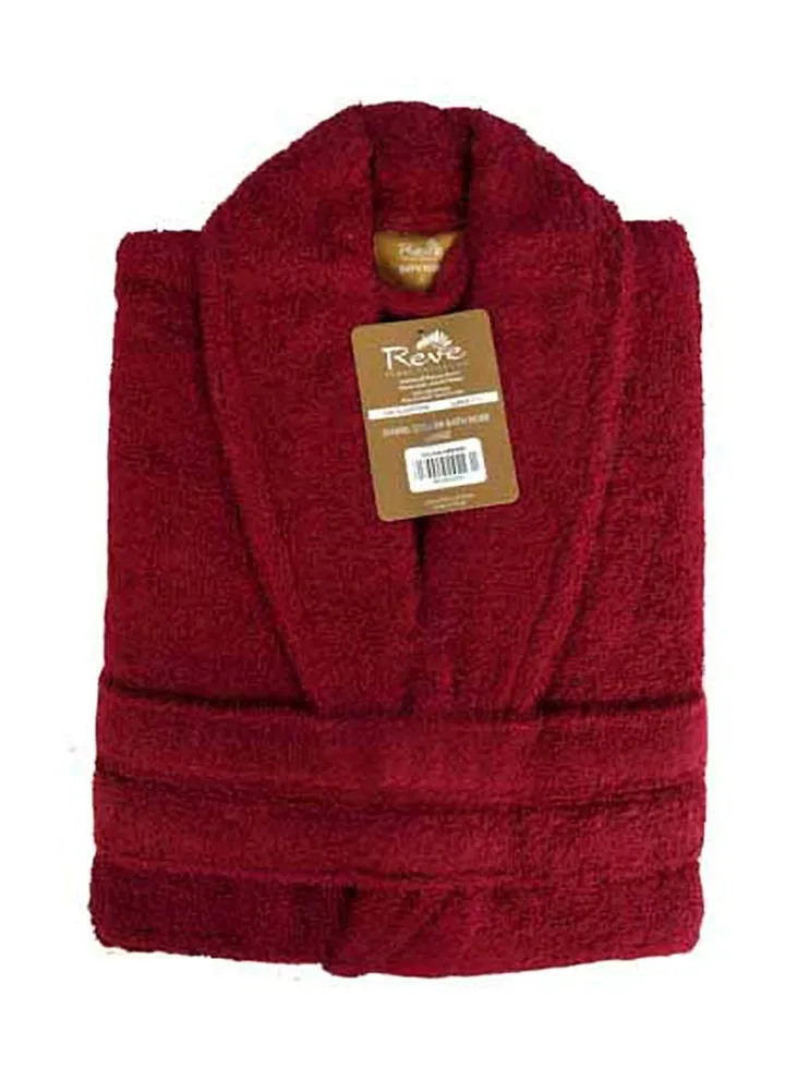 Kimono Style Bath Robe Burgundy L