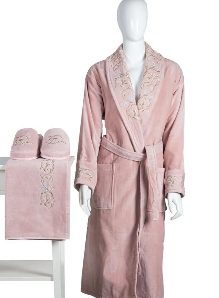 Bathrobe Pink Gold Person
