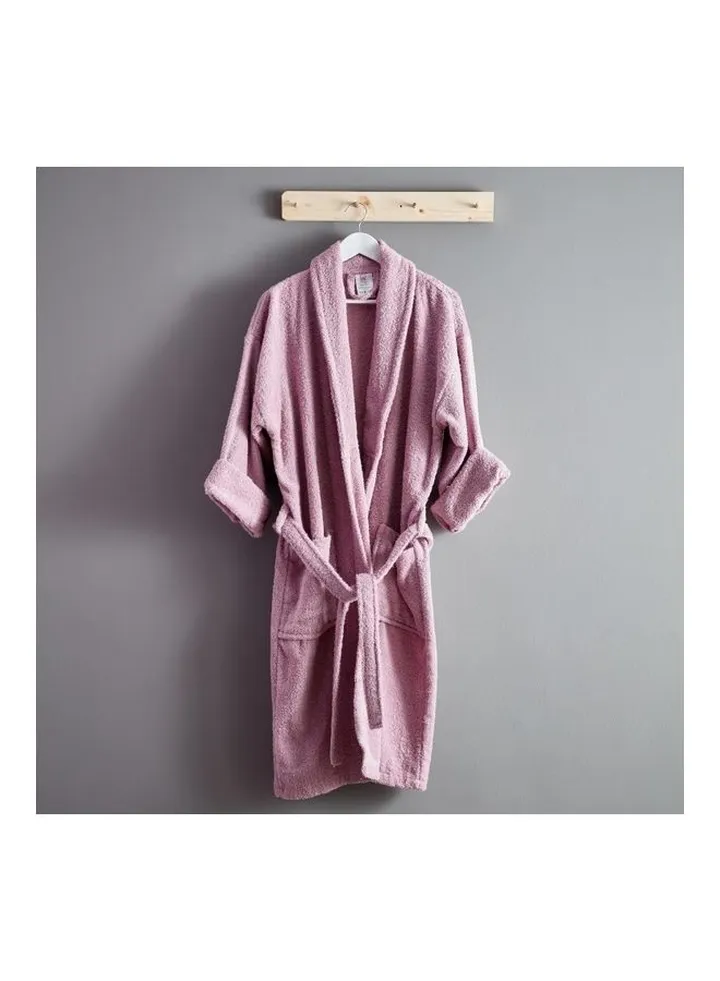 Essential Cotton Shawl Adult Bathrobe Purple 118cm