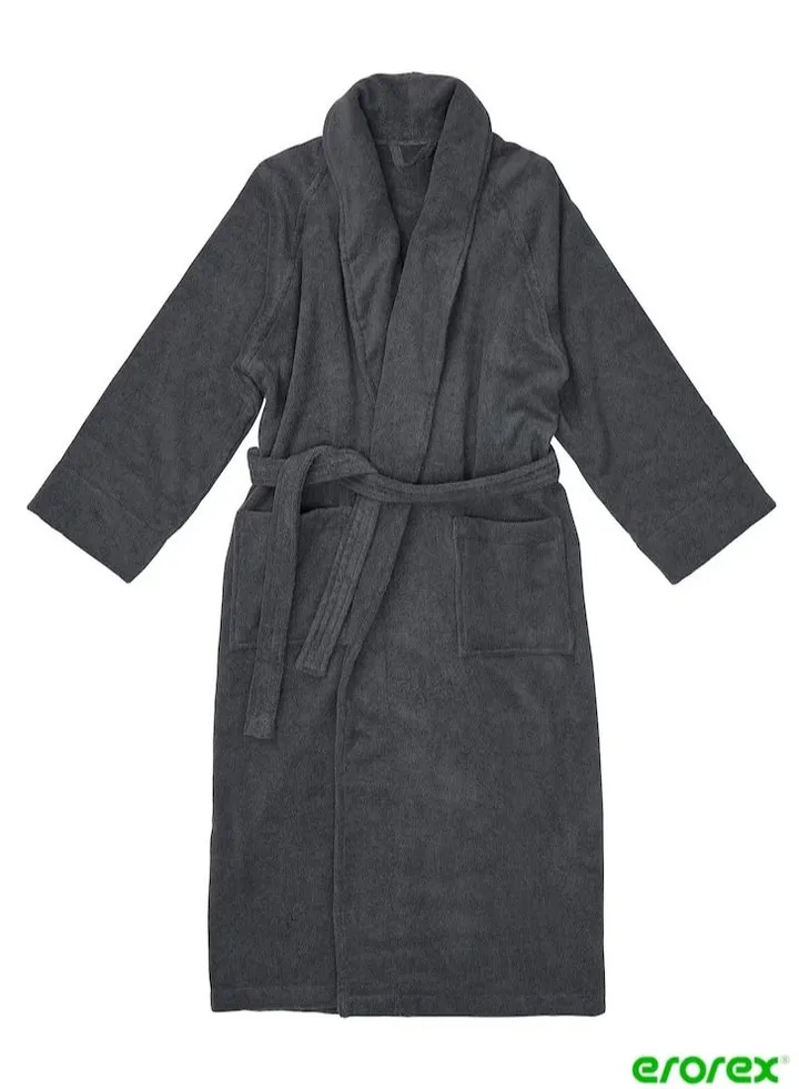 Bath robe dark grey S M