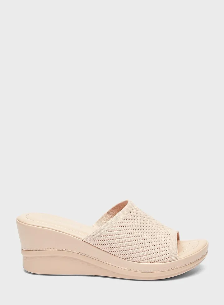 One Strap Wedge Sandals