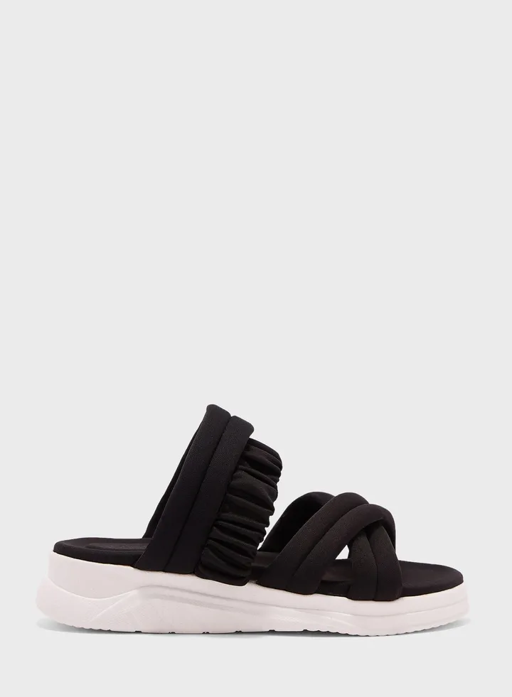 Double Strap Flat Sandals