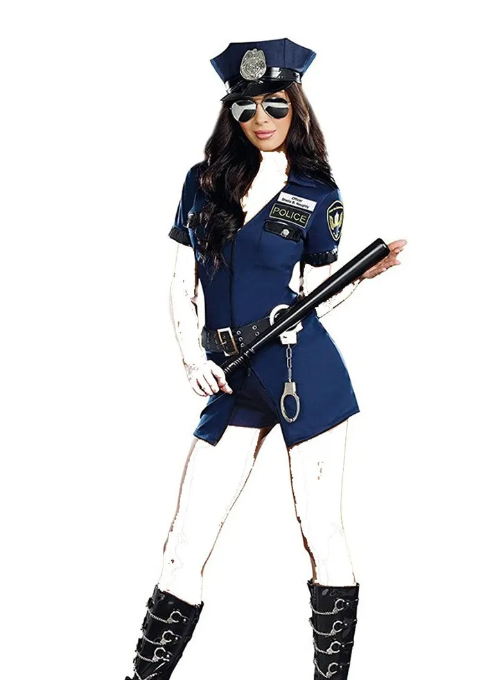 Women Police Officer Uniforms Lingerie Policewoman Cosplay Costume.