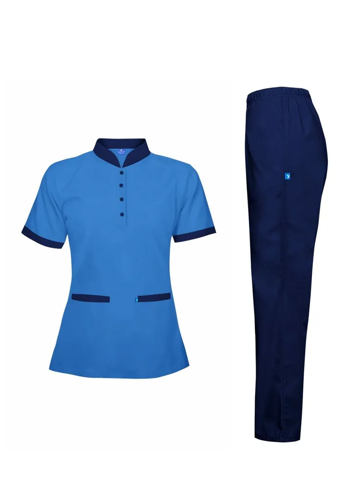 Maid Uniform Short Sleeve Shirt & Pant Set