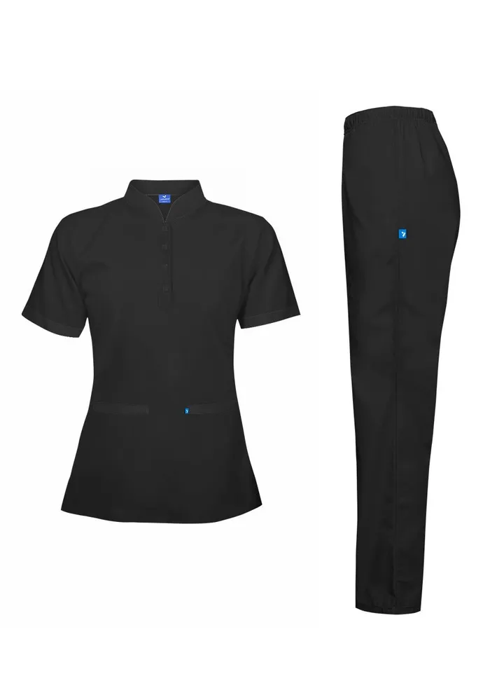 Maid Uniform Short Sleeve Shirt & Pant Set