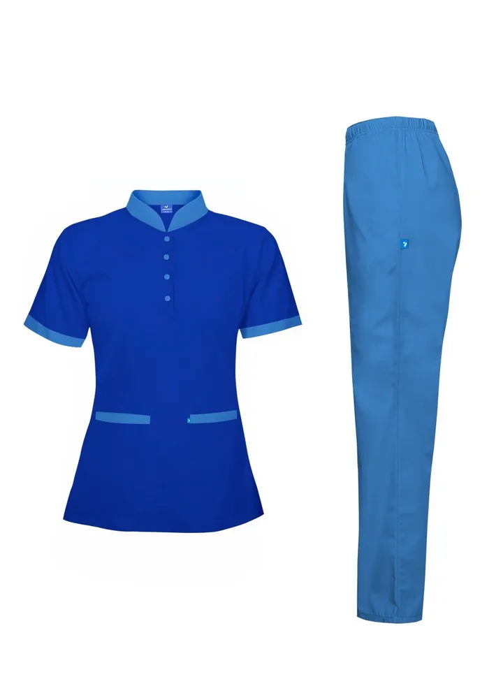 Maid Uniform Short Sleeve Shirt & Pant Set