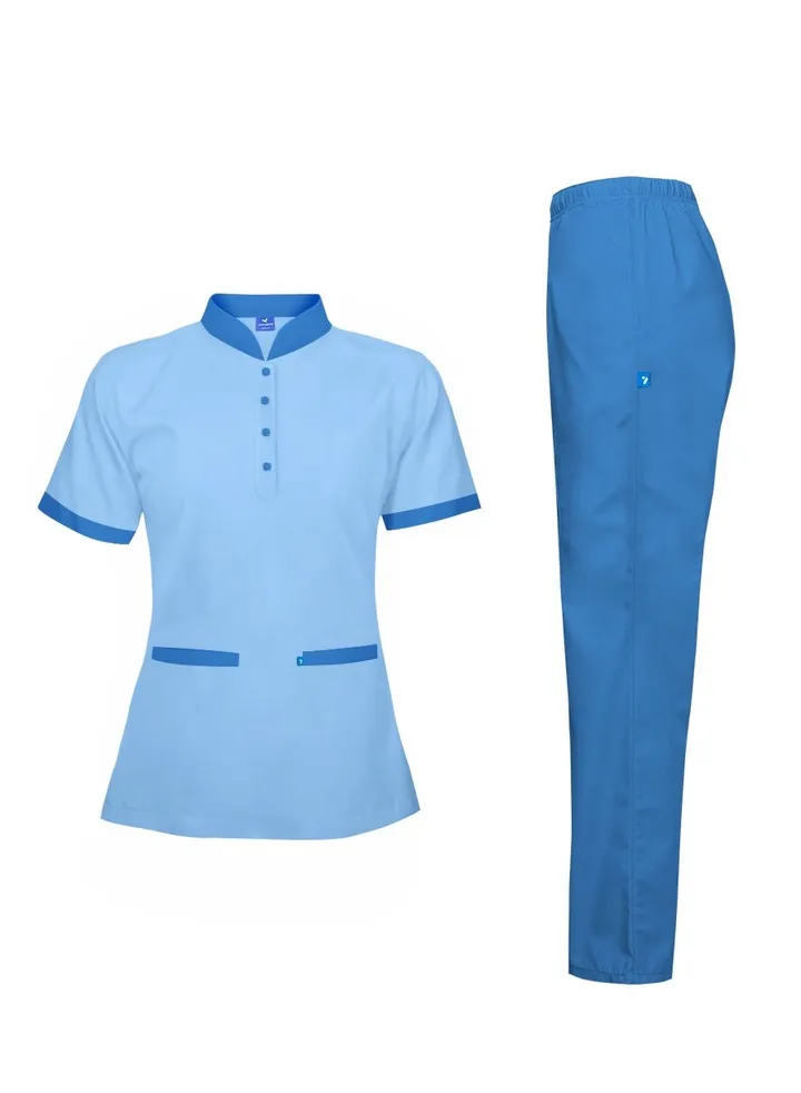 Maid Uniform Short Sleeve Shirt & Pant Set