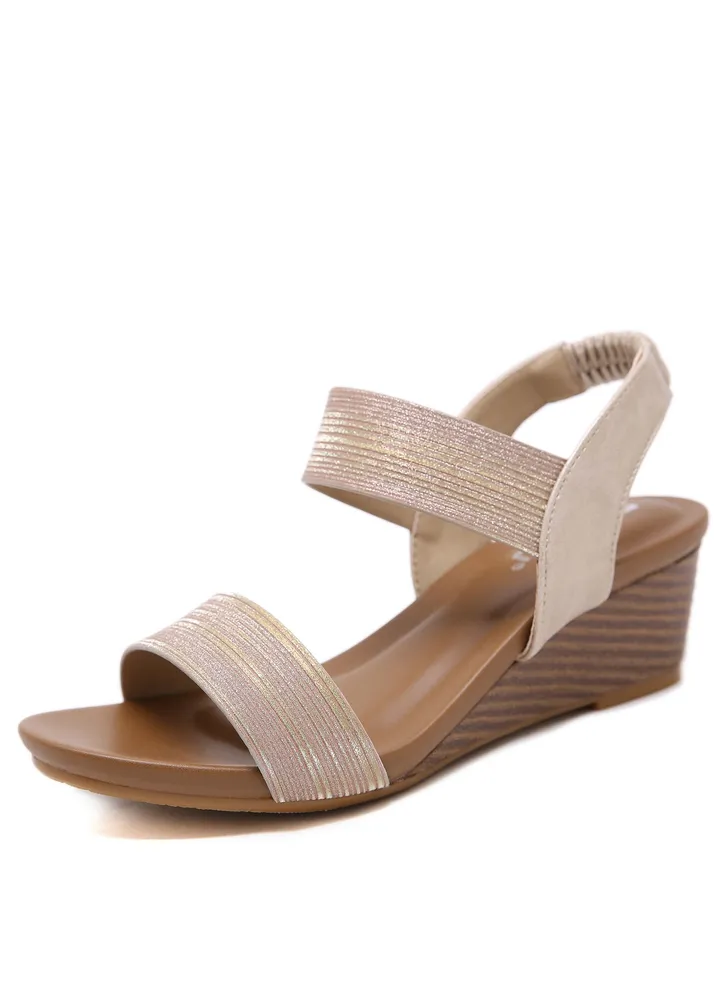 Wedges And Rubber Sandals For Women Beige